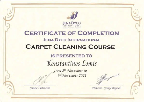 SEMINAR CERTIFICATE ΚΑΘΑΡΙΣΜΟΣ ΧΑΛΙΩΝ ΛΟΜΗΣ ΤΑΠΗΤΟΚΑΘΑΡΙΣΤΗΡΙΟ ΑΛΕΞΑΝΔΡΟΥΠΟΛΗ ΤΑΠΗΤΟΚΑΘΑΡΙΣΤΗΡΙΑ ΑΛΕΞΑΝΔΡΟΥΠΟΛΗ ΠΛΥΝΤΗΡΙΑ ΧΑΛΙΩΝ ΒΙΟΛΟΓΙΚΟΣ ΚΑΘΑΡΙΣΜΟΣ ΧΑΛΙΩΝ ΜΟΚΕΤΩΝ ΛΟΜΗΣ